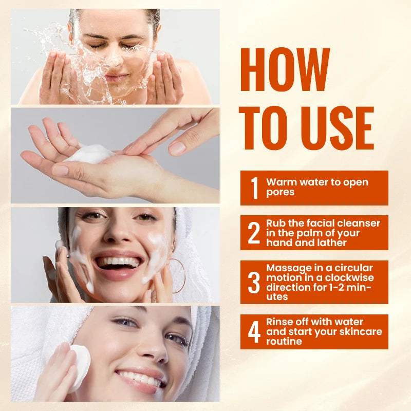 150ML Limpador com Vitamina C, Creme Espumante Clareador