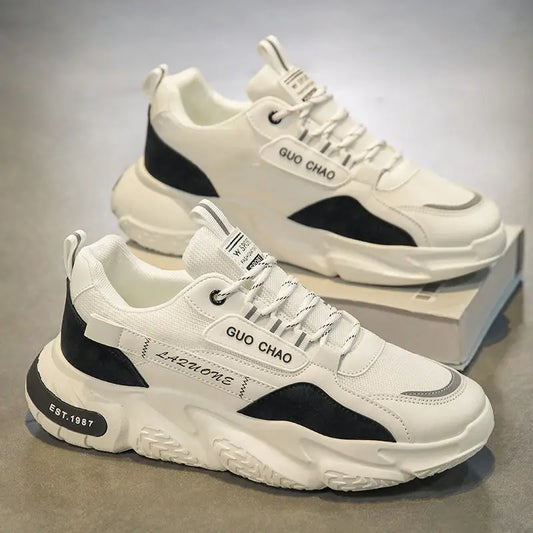 Sapatos masculinos novos tênis masculinos respiráveis de malha de verão quente sapatos casuais com sola grossa marca de orgasmo