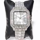 UNIGUET Relógio de Quartzo Azul Para Homens Moda Praça Iced Out Relógio Homem Hip Hop Diamante Jóias Relógio de Pulso Rock Boy Reloj Hombre