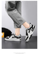 Novos Tênis Masculinos de Outono Sapatos de Plataforma Confortáveis Masculinos 2023 Tendência Lace-up Sapatos Vulcanizados Branco Tênis Casuais Tênis