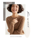 Pulôver feminino outono/inverno 100% puro suéter de caxemira casual suéter de malha gola redonda solto Tops básico versátil Blusa