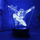 Homem-Aranha 3D Acrílico Luz Noturna USB Estéreo LED Lâmpada de Mesa Luz Fantasma Surpresa Presente de Aniversário LED Luz Usando USB e Bateria