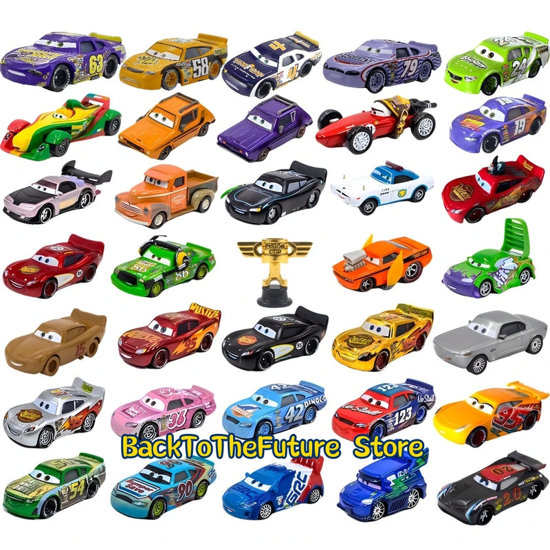 Disney Pixar Cars 3 Lightning Mcqueen Smokey Chick Hicks Collection 1:55 Veículos Diecast Alloy Car Toys Modelo Para Crianças Presente