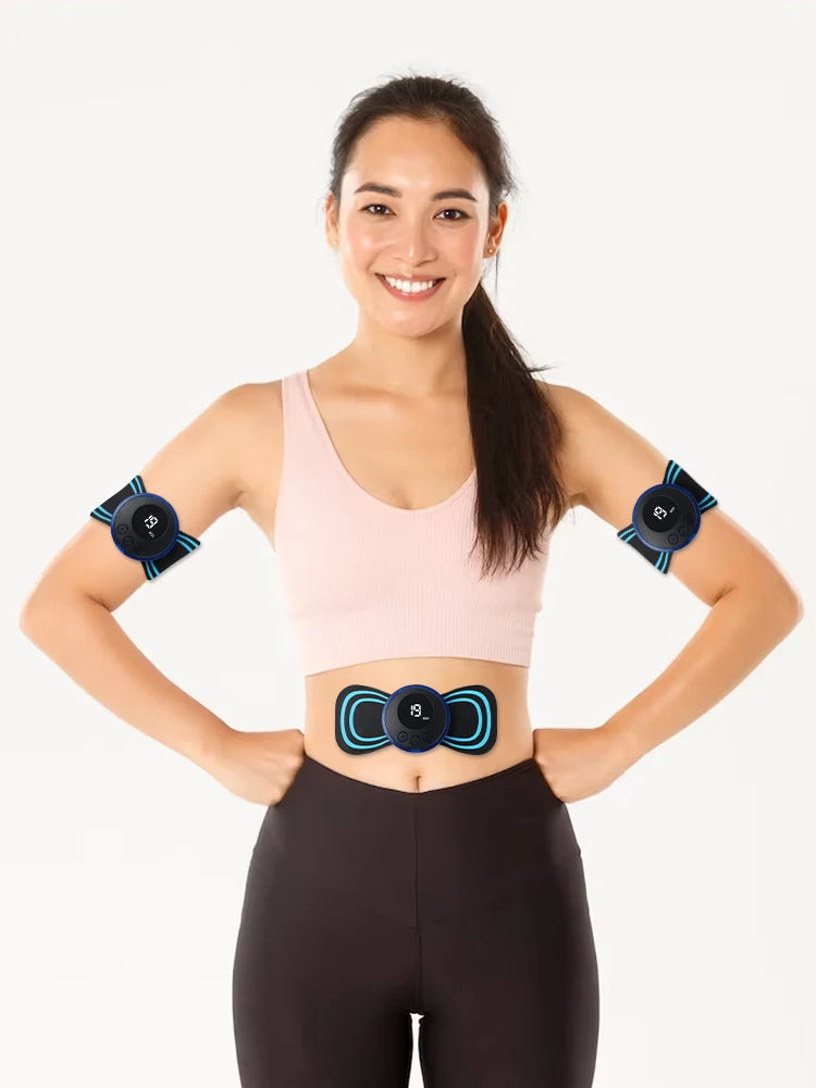 Mini massageador de pescoço EMS portátil Maca de pescoço elétrica para alívio da dor muscular cervical e remendo de massagem de relaxamento de ombro