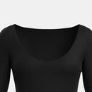 Vestidos femininos Mia Muse para todas as estações Namoro francês Cor sólida Bainha de alface Manga comprida Decote redondo Mini vestido de festa com babados