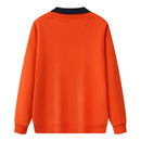 Moletom com capuz de gola polo de manga comprida unissex, blusa de moletom fashion com blocos de cores e patchwork, com capuz para homens, elegante, moletom masculino