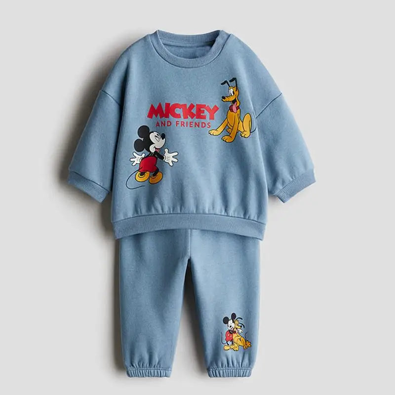 Conjunto de 2 peças para meninos com estampa de moletom infantil 6m-6y Outono Roupas infantis de manga comprida soltas com capuz casual roupas infantis roupas de bebê