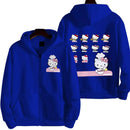 Sanrio Anime Bonito Impresso Hoodies Mulheres Dos Desenhos Animados Hello Kitty Y2k Estudantes Coreanos Moletom Solto Moda Doce Cardigan Roupas