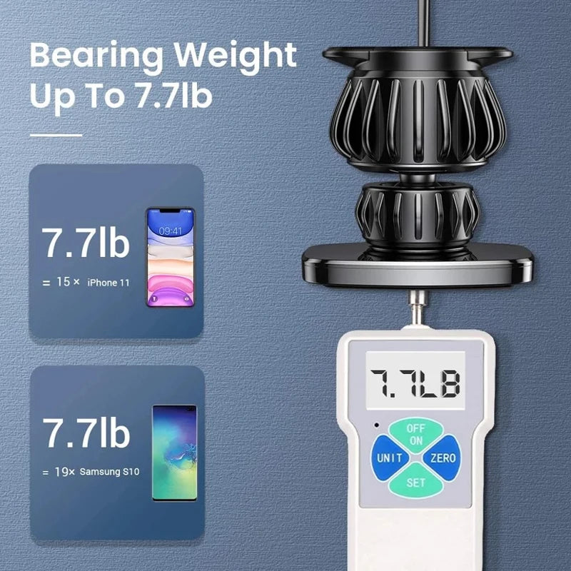 Suporte para Celular Móvel, Suporte Magnético Forte para Carro, Bracket Redondo Dobrável 720° para Celulares Universais, Suportes para Montar no Carro Novo