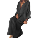 Vestido Longo de Linho de Algodão para Mulheres 2023 Verão Cor Pura Casual Manga Curta Camisa Vestido Praia Roupas Femininas Y2K Vestido Rob