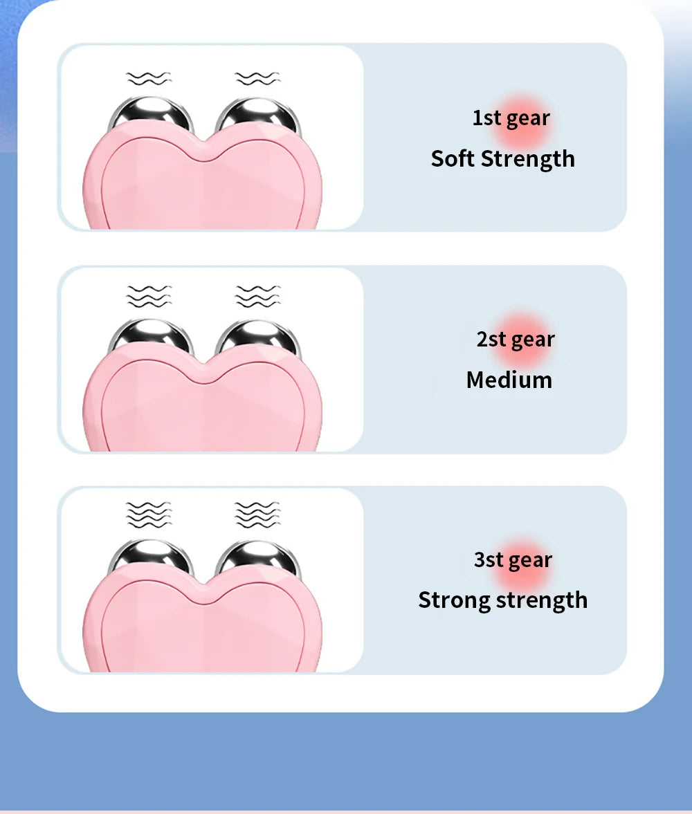 Massageador Facial Elétrico 3D com Microcorrente