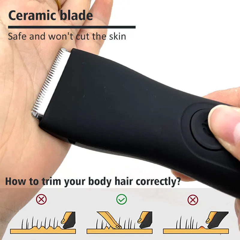 Aparador de Cabelo para Homens Áreas Íntimas Zonas Lugares Depilador Barbeador Elétrico Máquina de Barbear para Homem Barba Depilação Corte