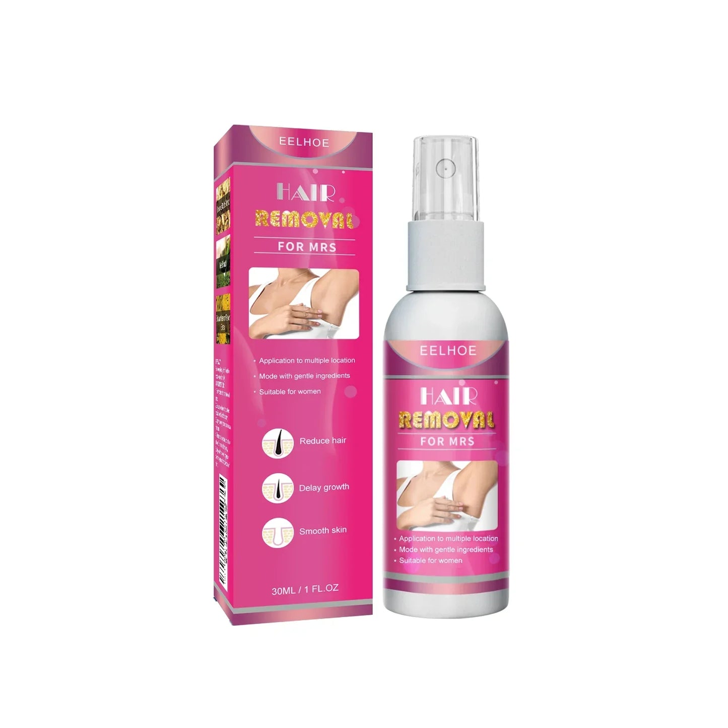 100 ML Spray de Depilação Rápida Indolor Inibidor de Crescimento de Cabelo Perna Braço Axila Depilatória Permanente Para Mulheres Homens Pele Suave e Sedosa
