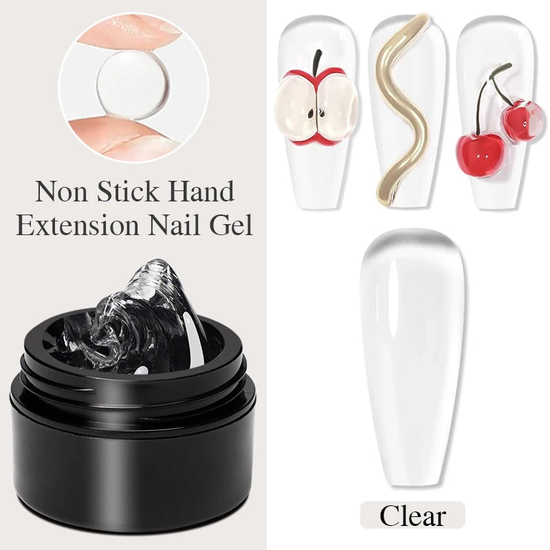 Solid Nail Tip Gel For Quickly Extend Nail Transparent 3D Modeling Carve Gel Soak Off UV Nail Art Gel Varnish 15ML Function Gel