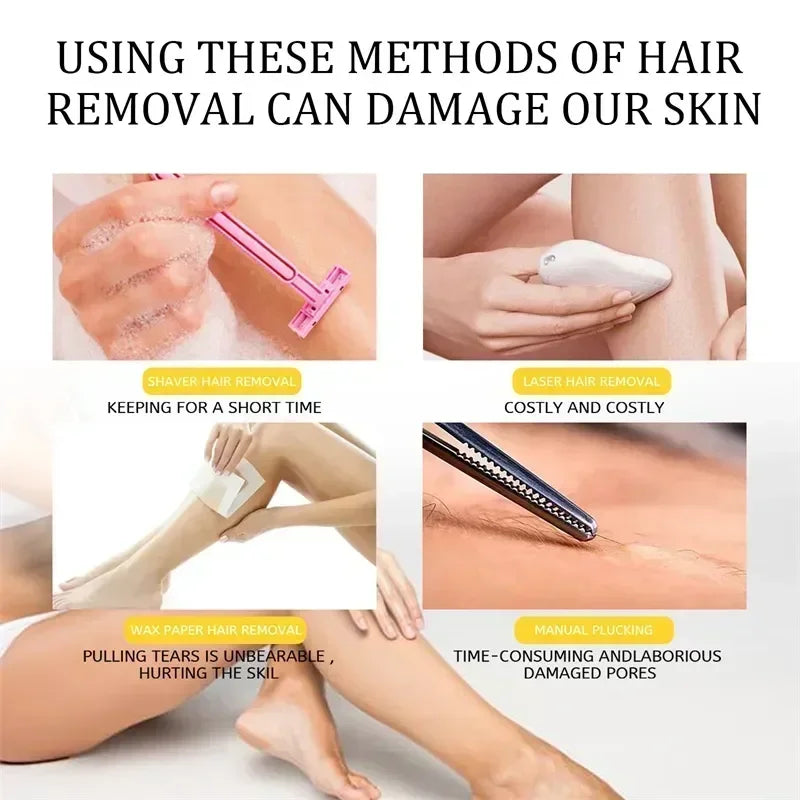 Spray de depilação poderoso creme depilador Áreas íntimas Saúde Indolor removedor de pêlos Inibidor de crescimento para mulheres homens Cuidados com o corpo