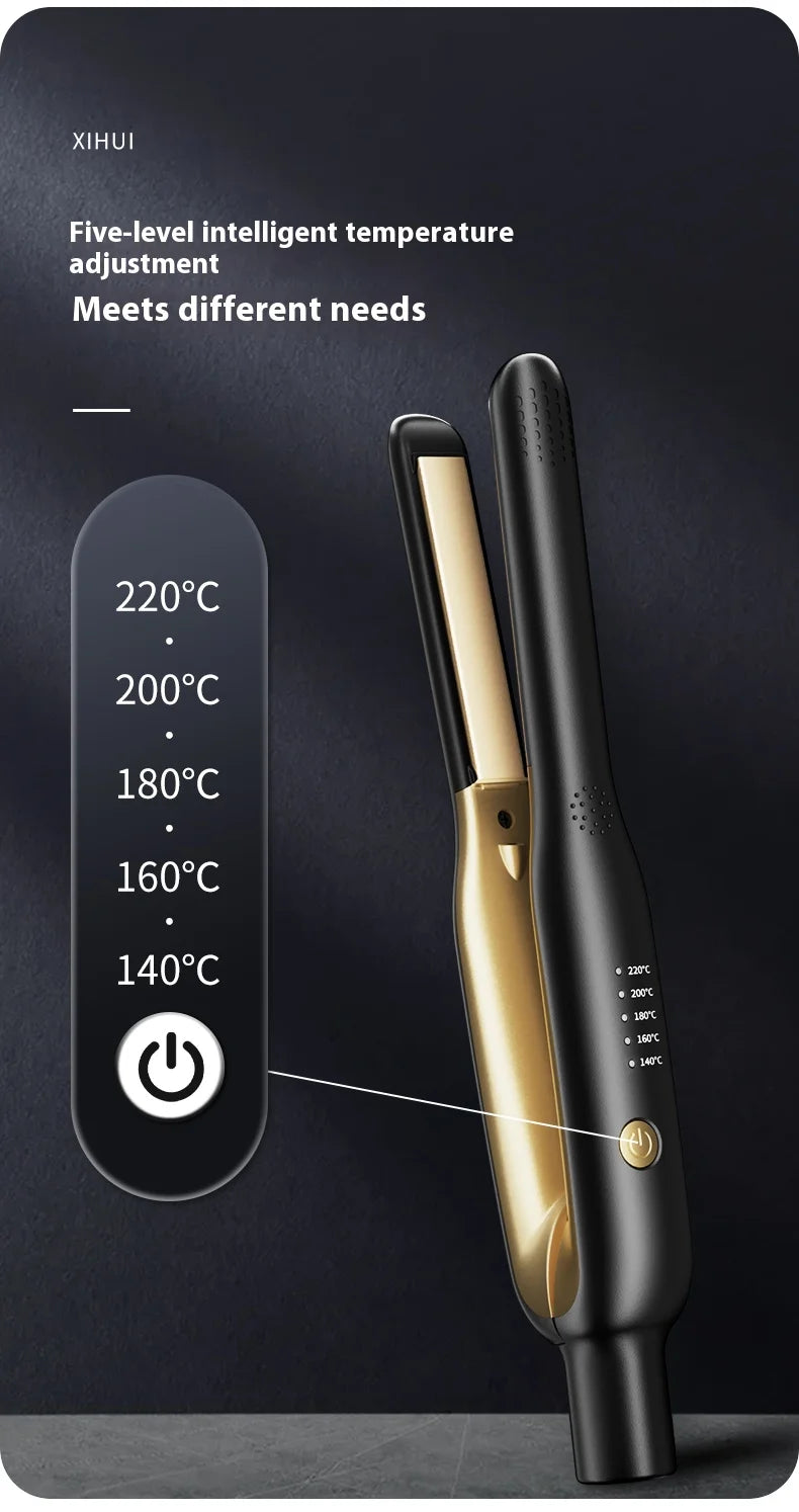 Mini Chapinha e Modelador 2 em 1 - Cerâmica, Aquecimento Rápido 140-220°C - Prancha Portátil para Cabelos Curtos e Viagens