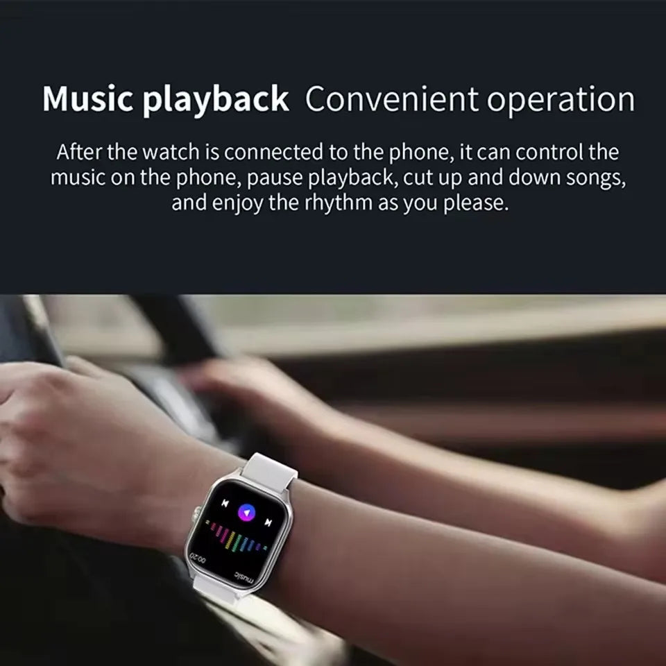 Para GTS Novo Relógio Inteligente Tela HD de 2,01 polegadas Alerta de Chamadas e Mensagens Bluetooth 100+ Modos de Esporte Smartwatch para Homens e Mulheres GPS NFC