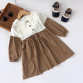 Urso Líder Novo Outono Meninas Vestido Primavera Crianças Princesa Vestido Casual Trajes Florais Crianças Roupas Flores Vestidos 2-8 Anos