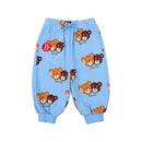 Conjunto de roupas infantis 2025 Nova Primavera Outono Meninos Meninas Cartoon Impresso Com Capuz Conjunto de Calças Casuais Crianças Roupas Casuais Sólidas