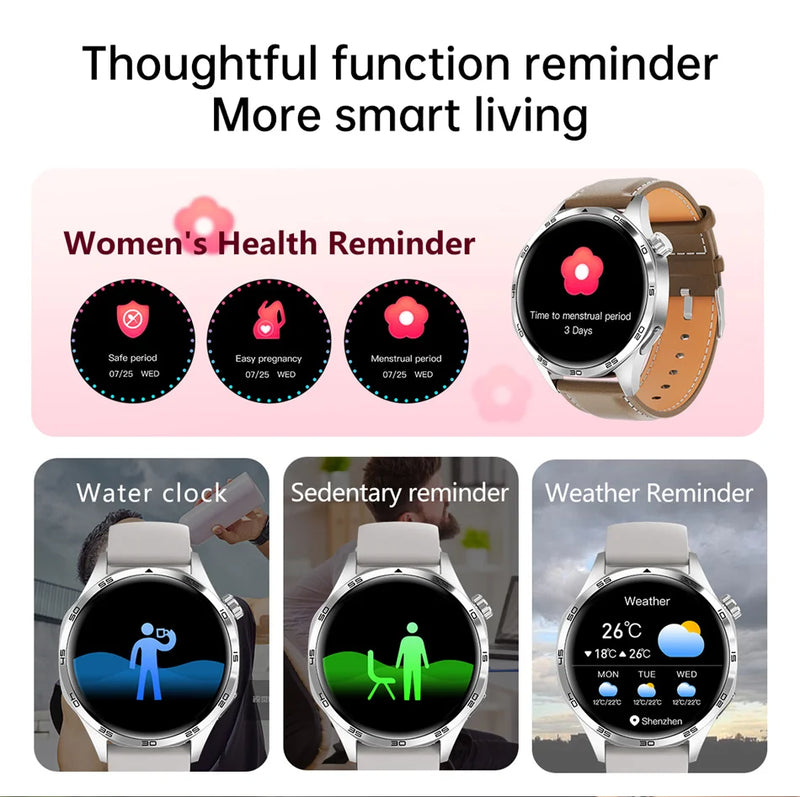Para HUAWEI GT5 Pro GPS NFC Relógio Inteligente Masculino 360 * 360 Tela AMOLED Frequência cardíaca Bluetooth Chamada IP67 Homem à prova d'água Smartwatch 2024