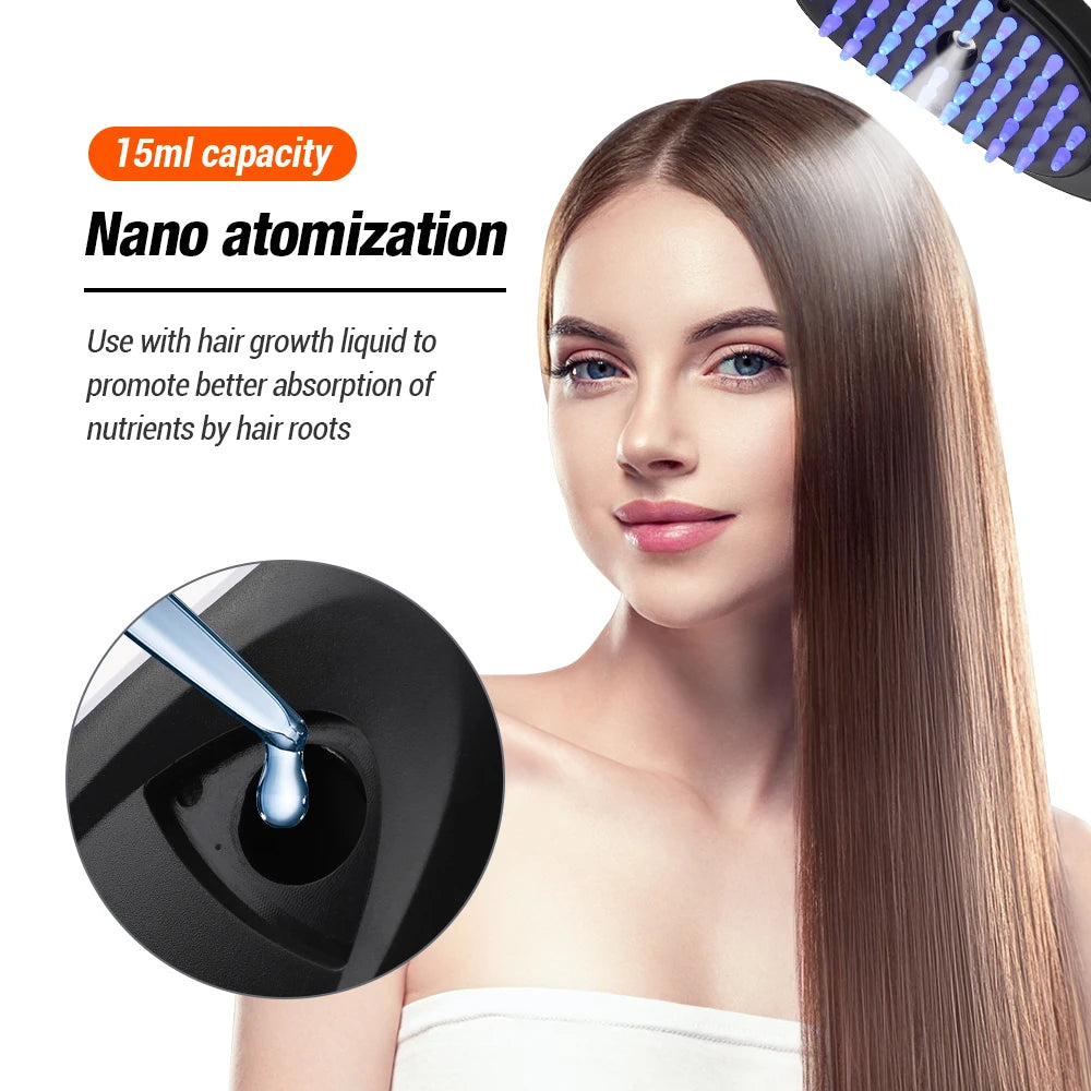 Escova de Cabelo com Luz Vermelha e Azul