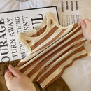 Conjunto Elegante e Casual para Meninas Líder Urso 2023 Verão Fino Listra Infantil Suspender Regata Shorts Conjunto de Duas Peças Roupas