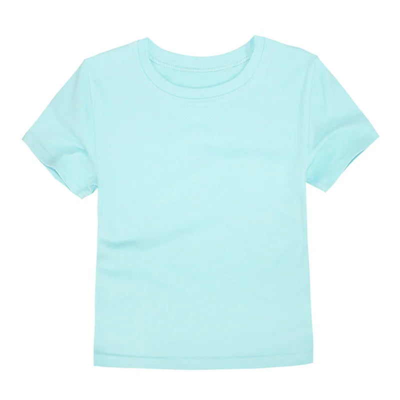 Camisetas clássicas para meninos meninas algodão branco preto camisetas de manga curta para bebê criança Roupas infantis Crianças de 2 a 14 anos