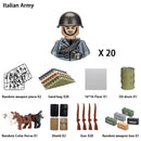40 pcs/lote ww2 personagens militares wwii soldados do exército blocos de construção montagem de tijolos do exército nacional armas brinquedos para crianças