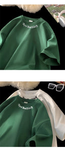 Camisetas grandes masculinas, camiseta branca de algodão 5XL para homens, casual, verão, moda, estampa de letras, gola, camisetas, roupas masculinas