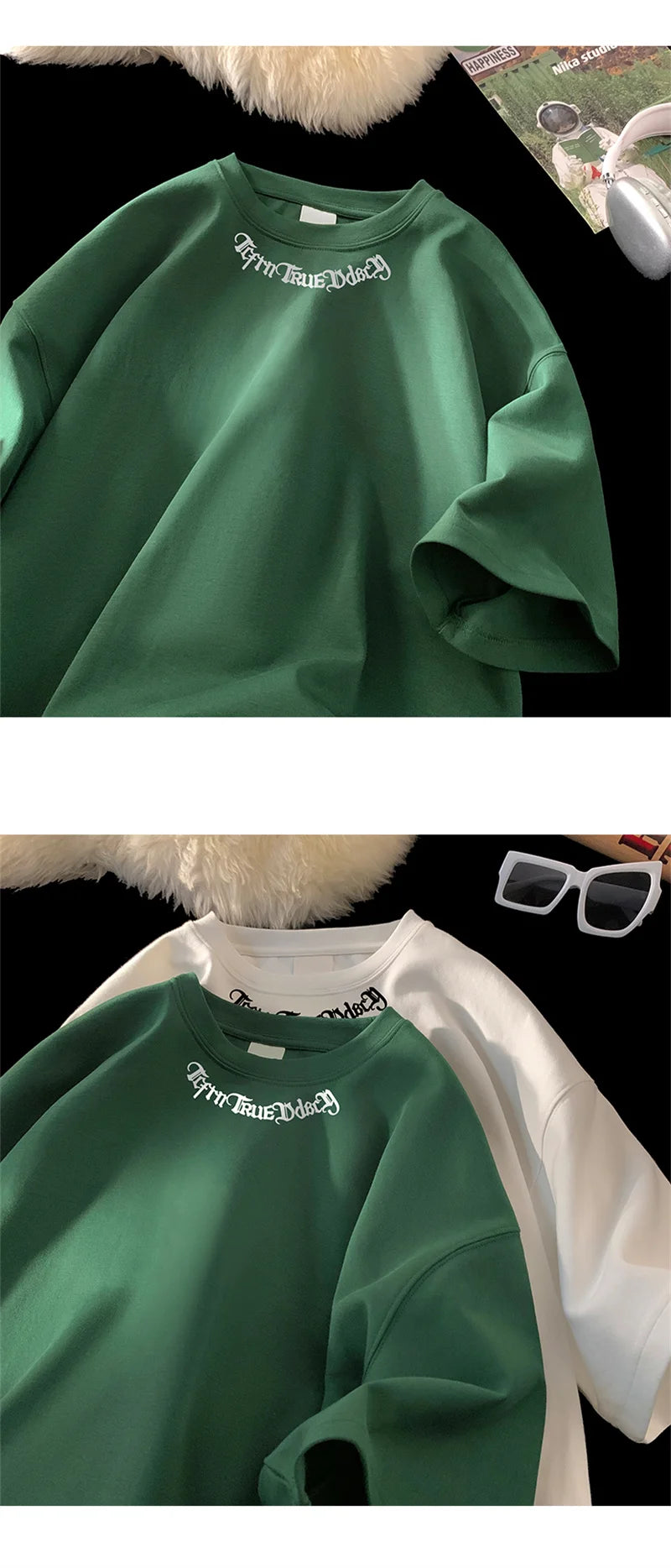 Camisetas grandes masculinas, camiseta branca de algodão 5XL para homens, casual, verão, moda, estampa de letras, gola, camisetas, roupas masculinas