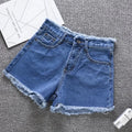 2023 Verão Mulher High Haist Jeans Shorts Moda Ásperas Denim Calças Curtas Colegial Calças Casuais Azul Preto Branco Jeans