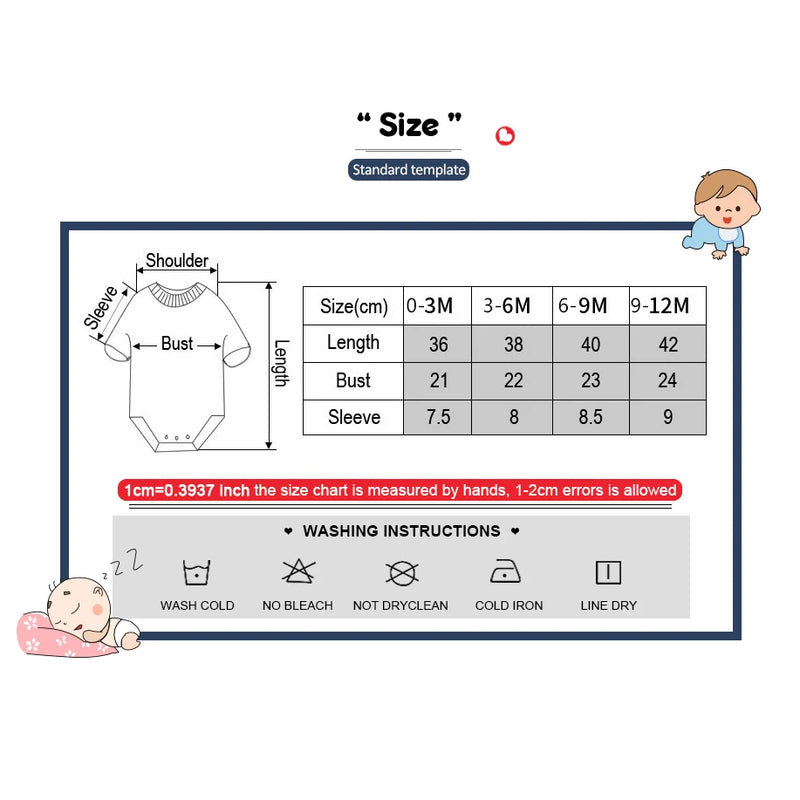 Kiddiezoom 3 PCS Moda Verão Manga Curta Cartoon Baby Bodysuit Algodão Recém-nascido Menino Menina Roupas