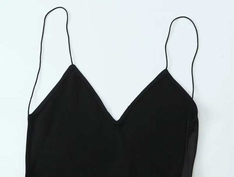 TRAFZA 2024 Mulheres Vestido de Verão Cetim Sem Mangas Sem Encosto Decote Em V Feminino Vestidos Longos Chic Sexy Party Vintage Mulher Vestido de Noite