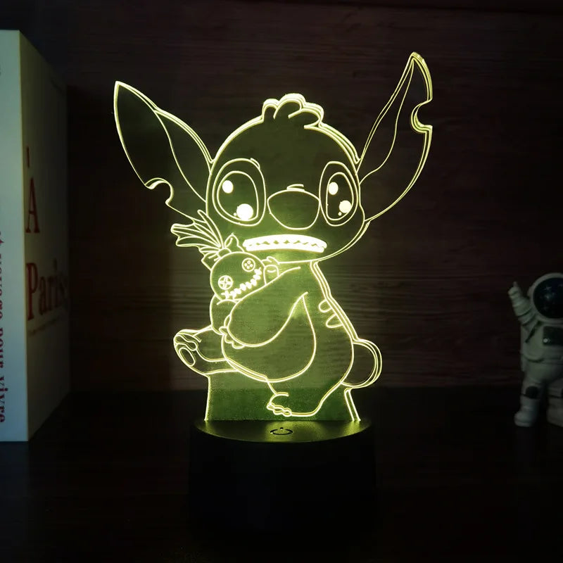 Luz noturna de ponto de ilusão 3D com controle remoto e lâmpada de decoração de quarto de toque inteligente Aniversário Dia dos Namorados Presentes de Natal