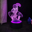 Homem-Aranha 3D Acrílico Luz Noturna USB Estéreo LED Lâmpada de Mesa Luz Fantasma Surpresa Presente de Aniversário LED Luz Usando USB e Bateria