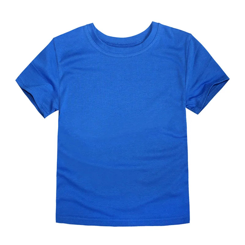 Camisetas clássicas para meninos meninas algodão branco preto camisetas de manga curta para bebê criança Roupas infantis Crianças de 2 a 14 anos