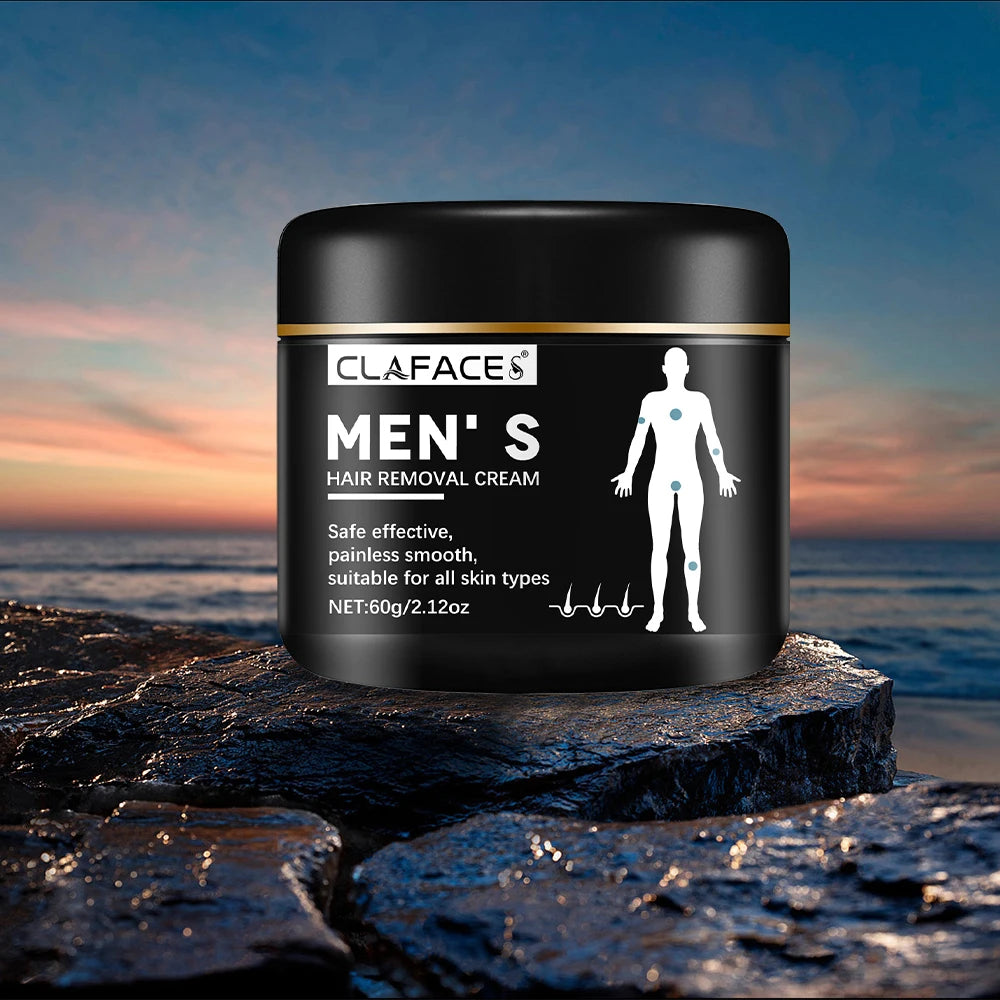 Homens Creme Removedor de Pêlos Indolor Inibição Suave Não Irritante Crescimento do Cabelo Eliminar Barba Corpo Peito Partes Íntimas Depilatório