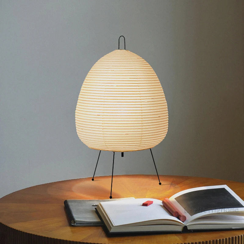 Design japonês Akari Wabi-sabi Yong Candeeiro de Mesa Impresso Lâmpada de Papel de Arroz Quarto Decoração de Mesa