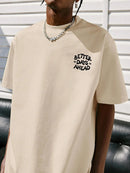 Camiseta gráfica com letras Better Days Ahead para homens e mulheres, gola redonda, camiseta casual grande, moda algodão, roupas, camiseta solta de verão