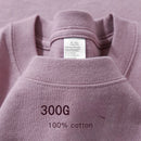 Camiseta de algodão de verão resistente 300 gramas algodão puro americano manga curta camiseta masculina casual base top camiseta grande