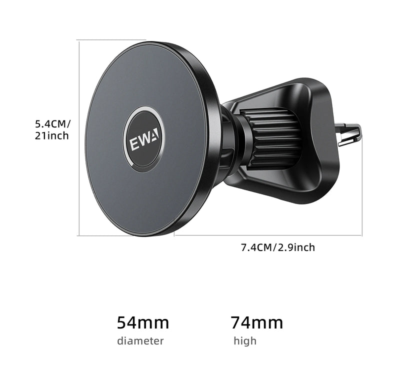 Suporte Magnético EWA para Carro Compatível com iPhone 14/12/13/ Pro/12 Max/12 Mini/Capa Magsafe Suporte para Telefone com Forte Ímã para Ventilação do Ar