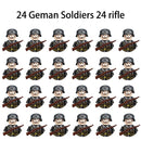 40 pcs/lote ww2 personagens militares wwii soldados do exército blocos de construção montagem de tijolos do exército nacional armas brinquedos para crianças