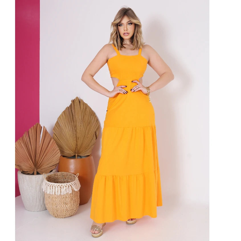 Fashion Blogger Tendencia Vestido Longo Aberto Nas Costas