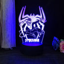 Homem-Aranha 3D Acrílico Luz Noturna USB Estéreo LED Lâmpada de Mesa Luz Fantasma Surpresa Presente de Aniversário LED Luz Usando USB e Bateria