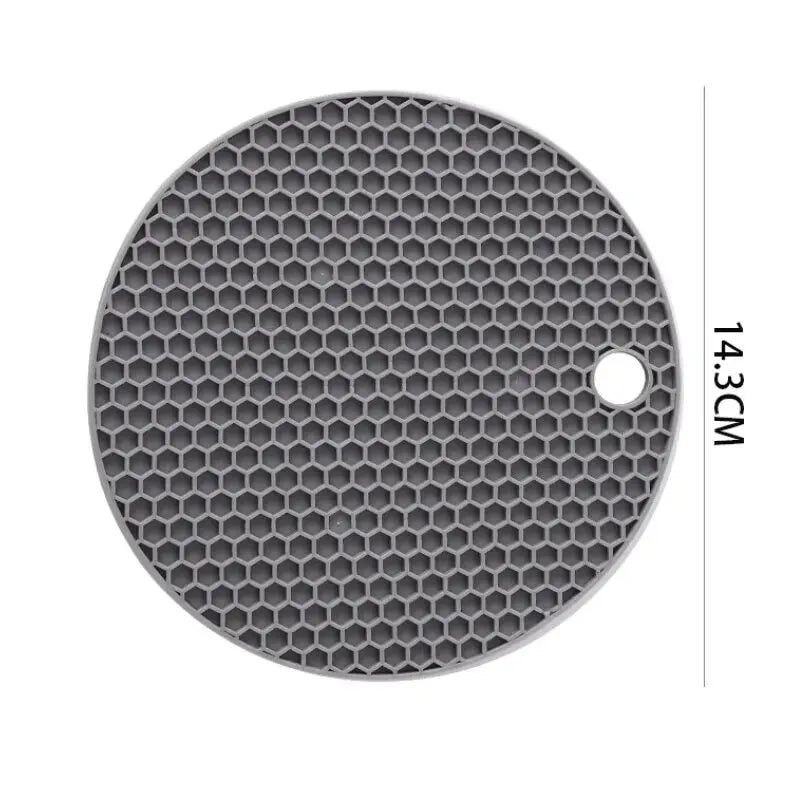 Tapete de silicone redondo resistente ao calor Copos de bebida Porta-copos Isolamento Suporte de panela antiderrapante Engrossar mesa Placemat Acessórios de cozinha