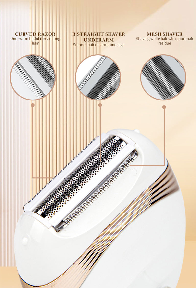 Epilador Elétrico para Remoção de Pelos para Mulheres, Cortador de Pelos, Depilador, Para Virilha, Axilas, Braços, Pernas, Rosto e Partes Íntimas, Lâmina para Mulheres