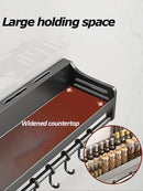 Rack de armazenamento multifuncional Suporte de tábua de corte Utensílios de parede para rack de temperos de cozinha Suporte de colher organizar