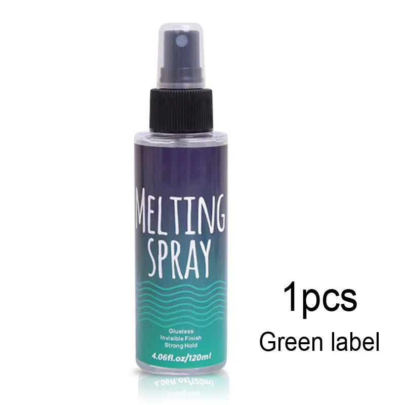 Spray Fixador de Renda Spray de Fusão de Renda Fixação Forte Perucas Sem Cola Spray para Alisar a Renda Secagem Rápida Spray Adesivo para Renda Spray de Derretimento de Renda
