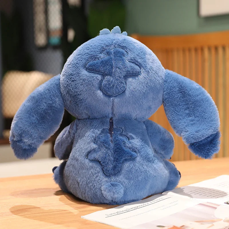 Miniso Kawaii Disney Lilo & Stitch Brinquedo de Pelúcia Kawaii Soft Blue Purple Elf Disney Lilo & Stitch Boneco de Pelúcia Anime Filme Presente de Natal