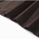 2025 Chic Splicing Brown Meia Manga Maxi Vestido Feminino Casual Plissado A Linha Slim Vestidos Femininos Escritório Comutar Vestes de Rua